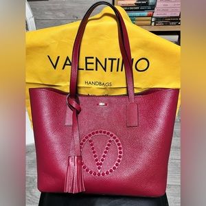 Mario Valentino Soho Rock Leather Tote